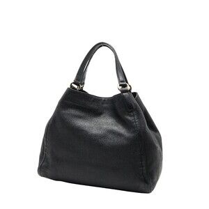 Gucci Leather Soho GG Black Shoulder Tote Bag Interlocking